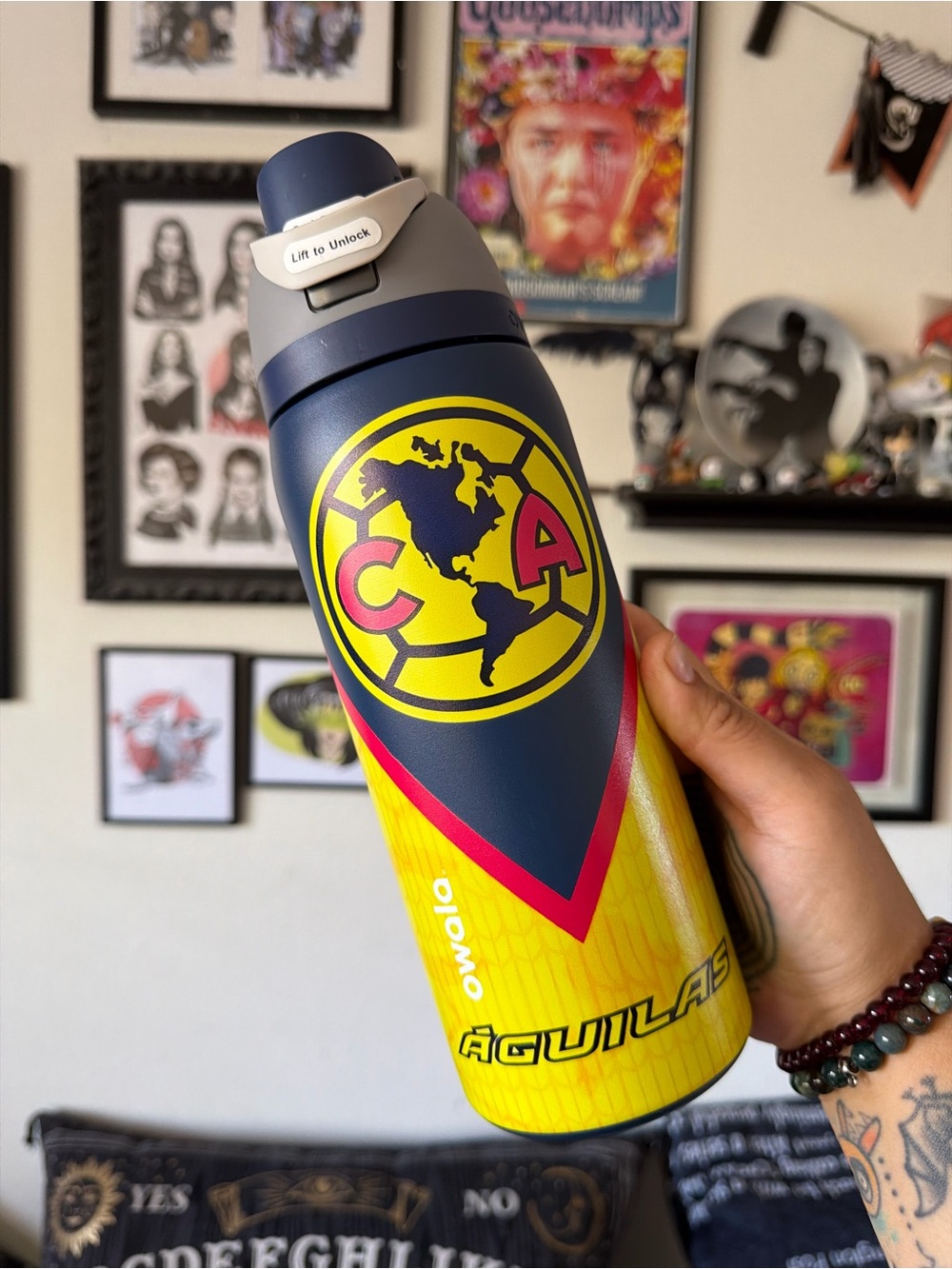 Águilas América Owala Water Bottle 32oz Stainless Steel